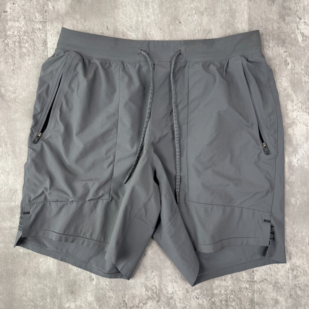 Lululemon License To Train Shorts Mens L Gray 7" Linerless Athletic Gym Workout